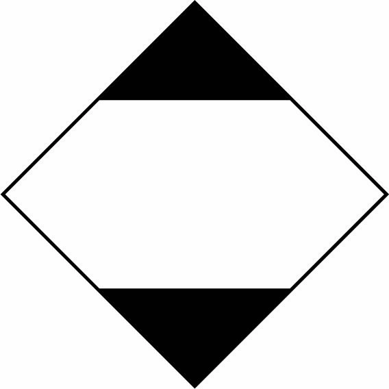 Limited quantity diamond pictogram sign showing diamond-shaped dangerous-substance symbol with supplied colours and markings. Artwork DANG0037.