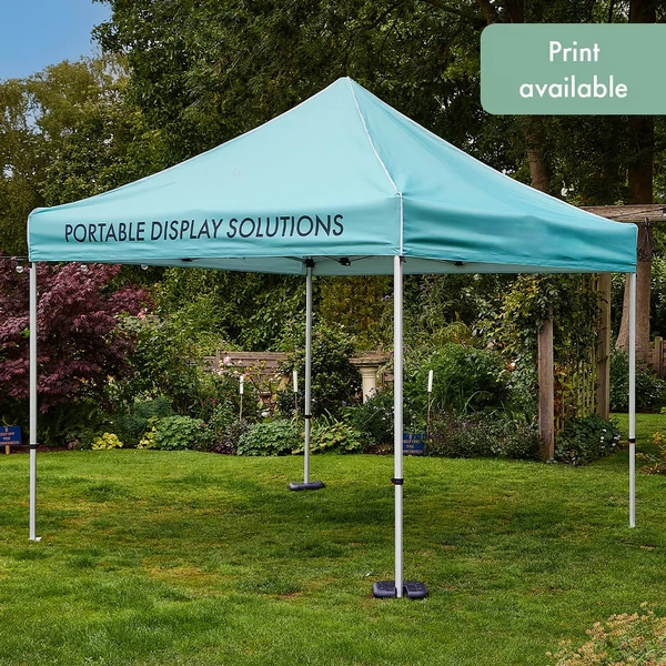 Printed gazebo roof on aluminium event frame