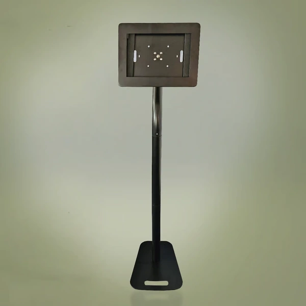 Freestanding black tablet holder for indoor use