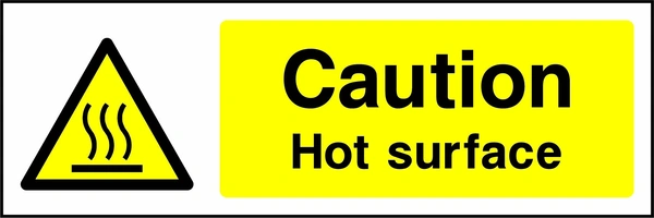Caution — Hot surface. Food processing sign artwork FOOD0080.