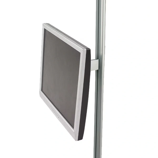 Screen mount shown fitted to an exhibition frame. Screen and frame are illustrative and are not included with the mount hardware.