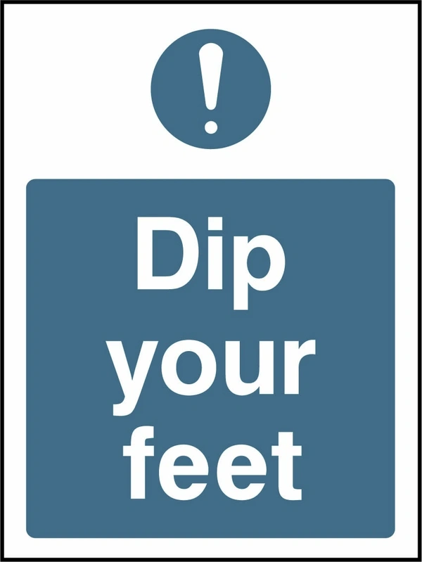 Dip your feet. Food processing sign artwork FOOD0026.