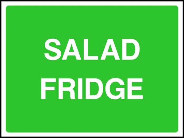 Salad fridge. Food processing sign artwork FOOD0088.