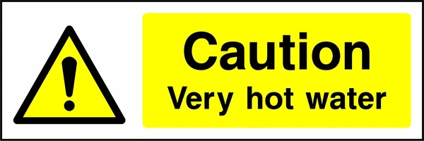 Caution — Very hot water. Food processing sign artwork FOOD0081.